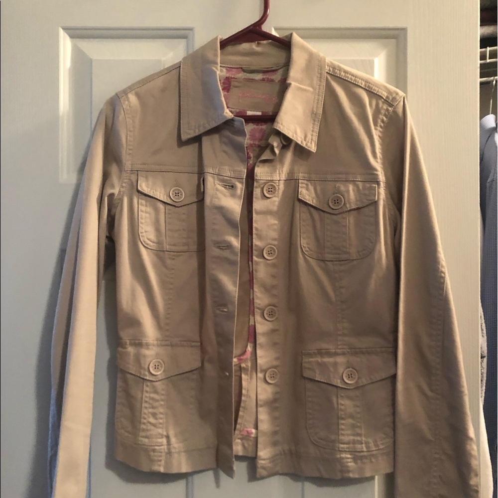 Tan lightweight blazer jacket